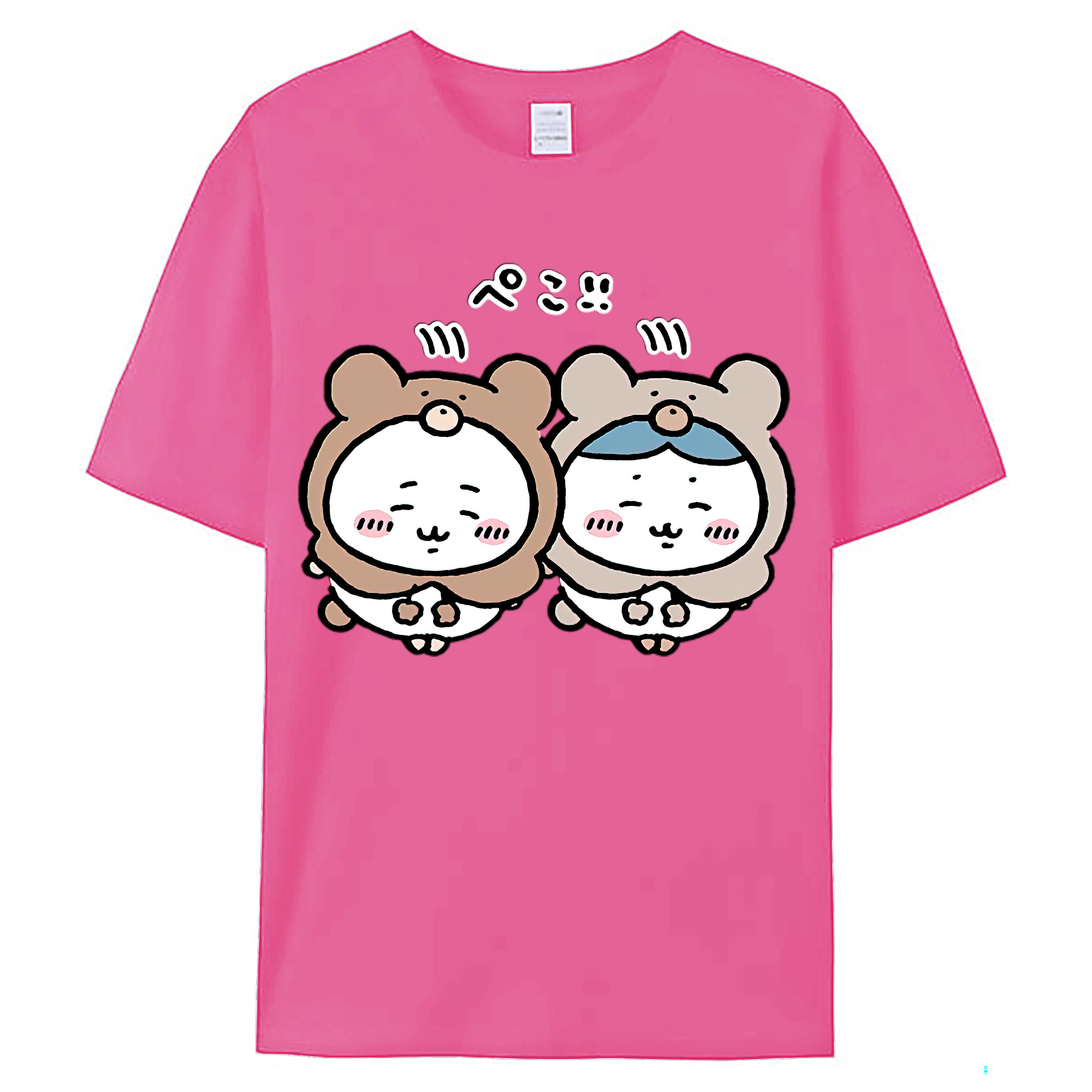 （画像用） ちいかわ ハチワレ Chii-kawa hachiware レディースカジュアルプリントTシャツ（綿100％）